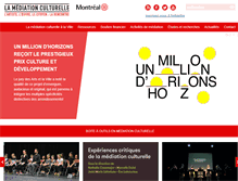 Tablet Screenshot of montreal.mediationculturelle.org